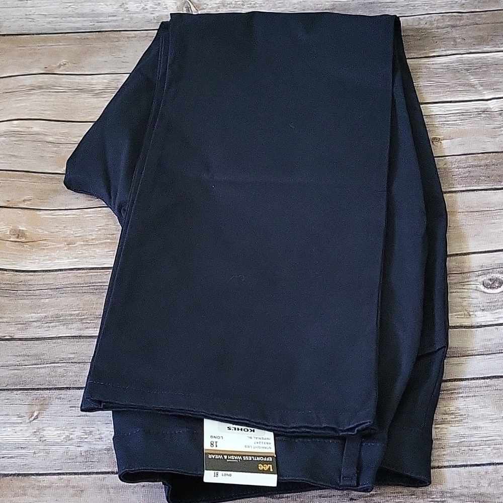 Lee Relaxed fit Straight leg Mid Rise Imperial Blue pants 18L NWT - Picture 9 of 13